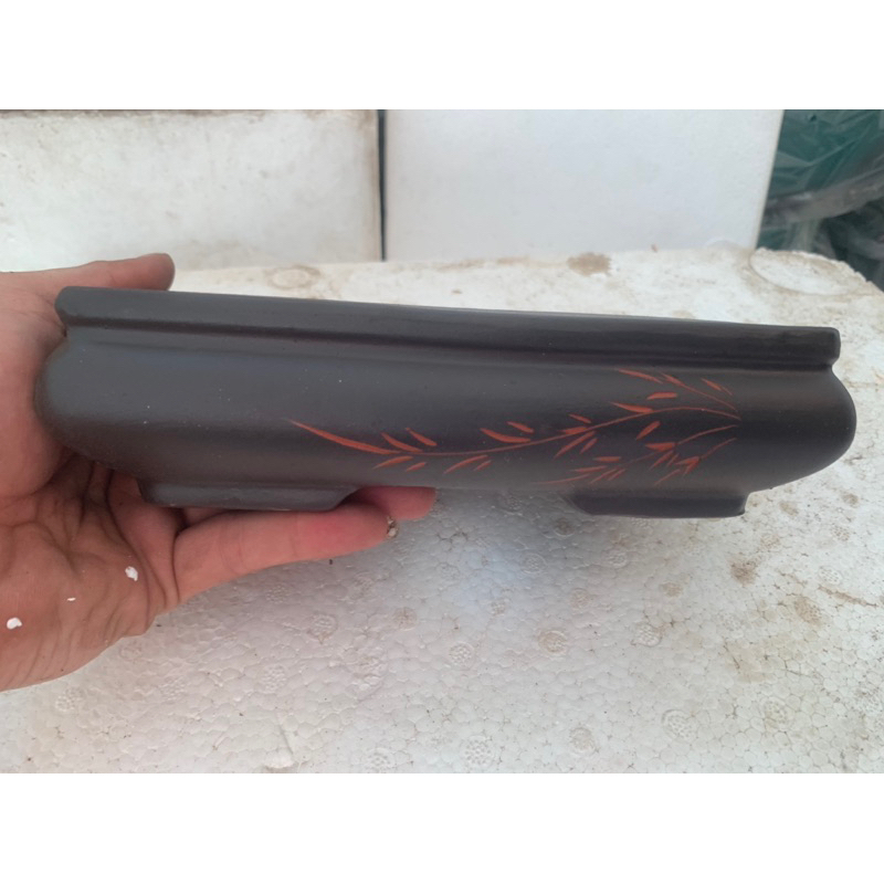 Chậu chữ nhật đất nung gốm bát tràng bonsai mini