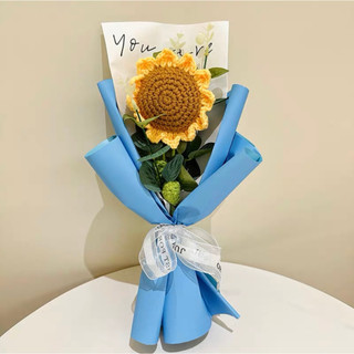 Bó hoa hướng dương handmade, hoa hướng dương len làm quà tặng sinh nhật, quà tặng người yêu và mẹ