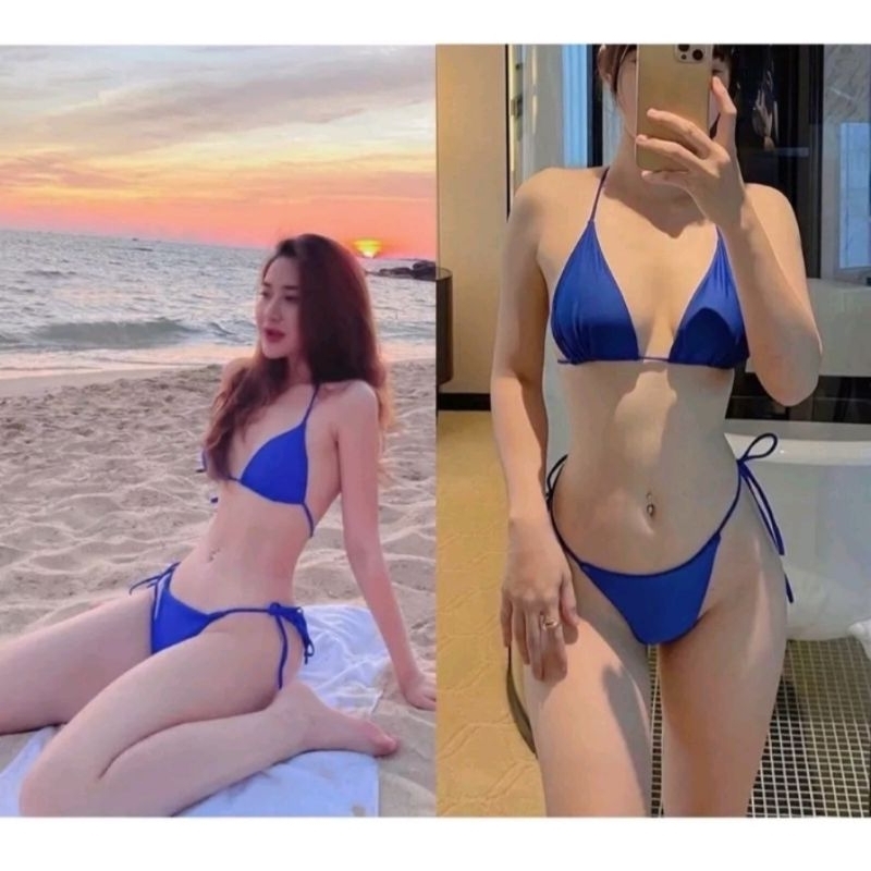 Bikini 2 Mãnh Tam Giác Dây Dài tha hồ tạo kiểu cực Sexy.