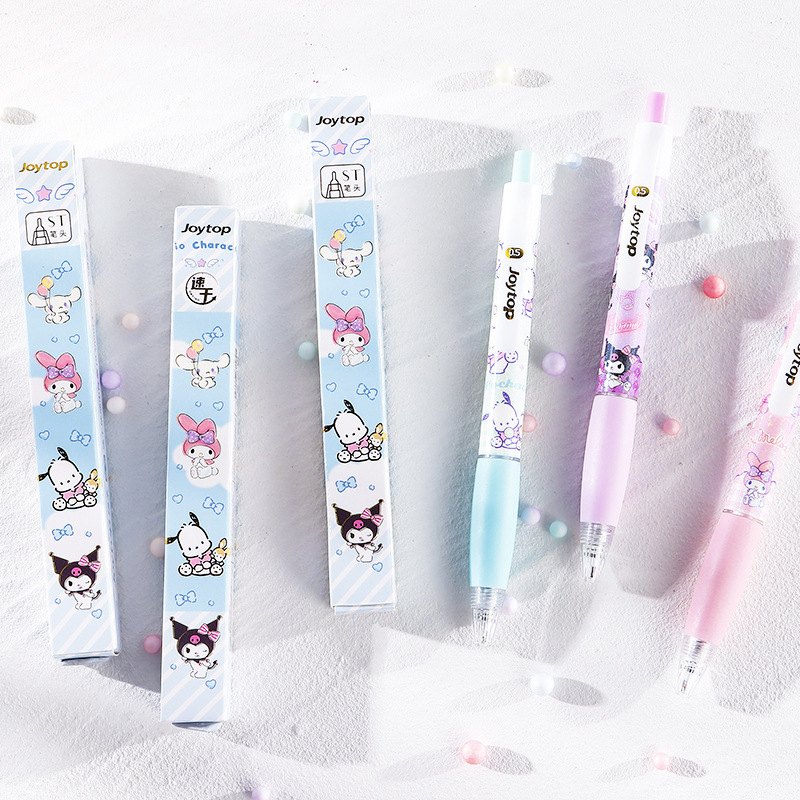 Bút Sanrio Bấm Mực Đen Cao Cấp Dễ Thương Nhanh Khô Ngòi 0.5mm hình Koromi Pocha Kitty