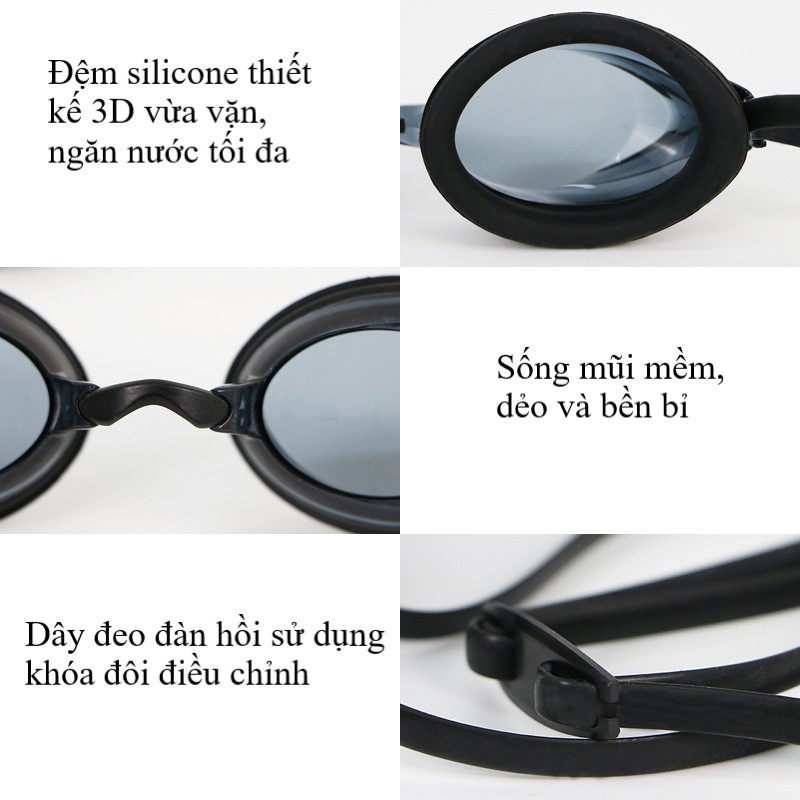 Kính bơi người lớn FEIERDUN- HZ6300 dây đeo nhỏ, chống sương