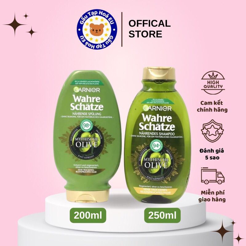 Cặp Dầu Gội Xả Garner Wahre Schatze Oliu