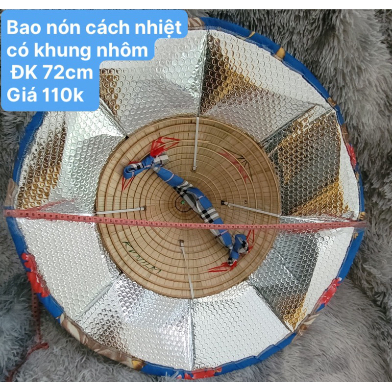 📣DÙ BAO NÓN (ĐK 72cm) CÓ CÁCH NHIỆT+KHUNG NHÔM điều chỉnh, che MƯA🌧_chống NÓNG☀️cho ACE làm công việc ngoài trời.