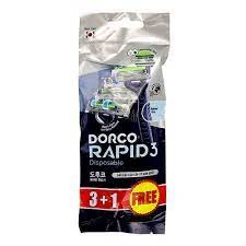   ship hỏa tốc  Dao cạo râu DORCO RAPID 3 lưỡi Set 4 cây 