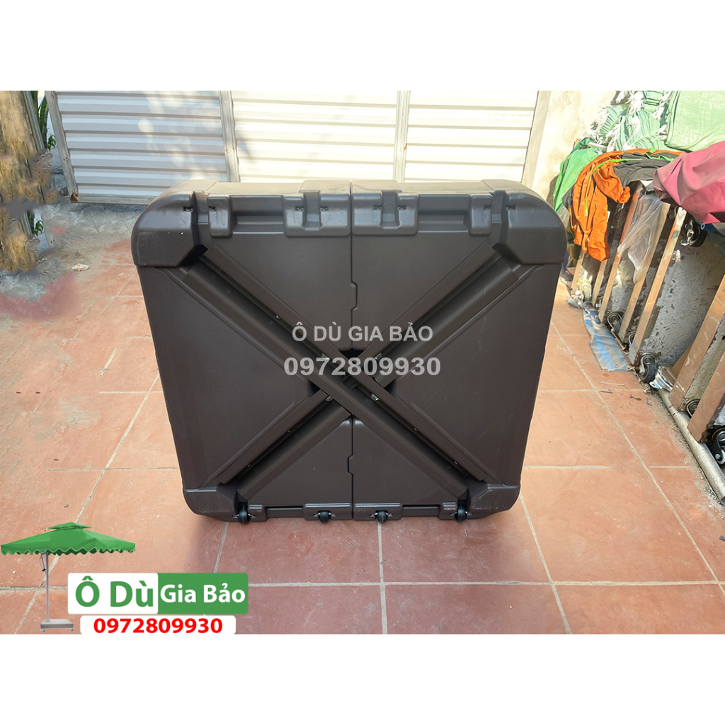 Chân đế nhựa-đổ nước siêu chắc chắn của Ô dù lệch tâm hợp kim nhôm 3mx3m chỉnh góc nghiêng