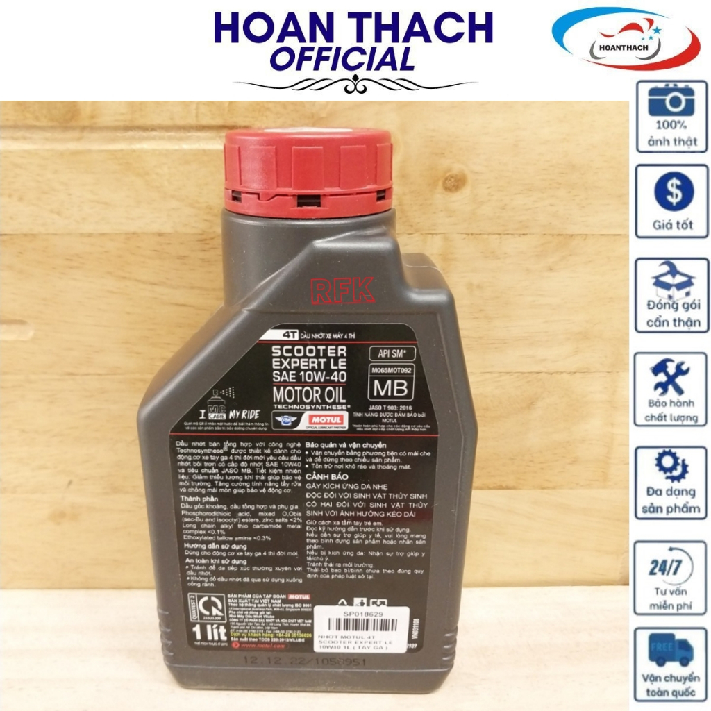 Nhớt Xe Tay Ga Motul Scooter Expert Le 10W40 800Ml HOANTHACH SP018629