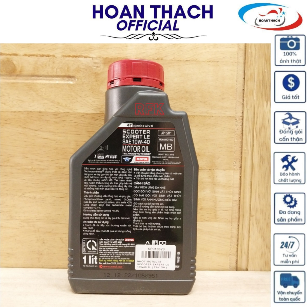 Nhớt Xe Tay Ga Motul Scooter Expert Le 10W40 800Ml HOANTHACH SP018629