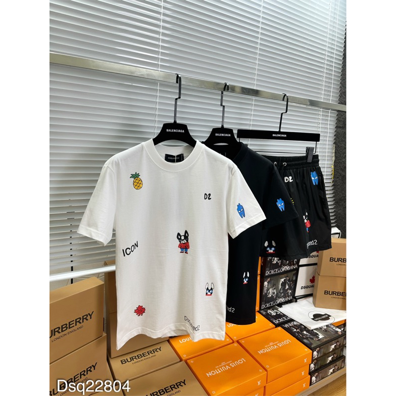 [Sẵn Hàng] Bộ Nam Dsq Chất cotton Cao Cấp - Sét Bộ Nam Mùa Hè In Chữ Dsq Cao Cấp