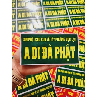 20 DECAL DI ĐÀ PHẬT PHẬT DÁN TƯỜNG 8x15cm