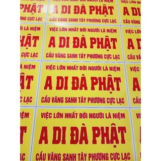 20 DECAL DI ĐÀ PHẬT PHẬT DÁN TƯỜNG 8x15cm