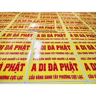 20 DECAL DI ĐÀ PHẬT PHẬT DÁN TƯỜNG 8x15cm