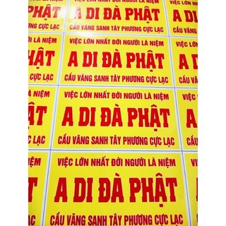 20 DECAL DI ĐÀ PHẬT PHẬT DÁN TƯỜNG 8x15cm