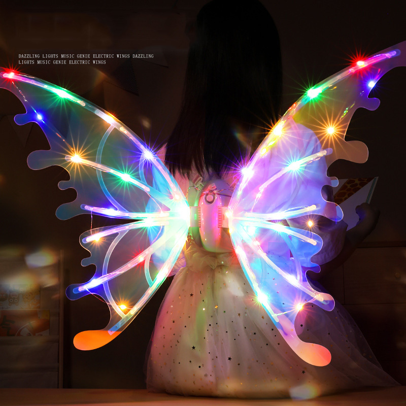 Đồ Chơi Cánh Phép Thuật WinX Cỡ Lớn Cho Bé Tự Động Vẫy Cánh Hóa Trang Halloween Với Hai Màu Đèn LED & Phát Nhạc