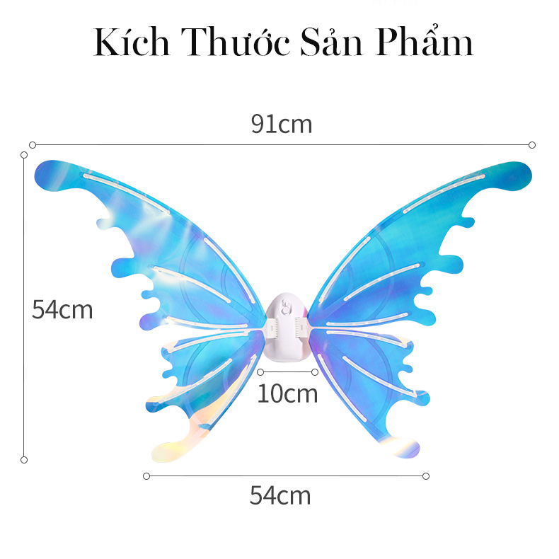 Đồ Chơi Cánh Phép Thuật WinX Cỡ Lớn Cho Bé Tự Động Vẫy Cánh Hóa Trang Halloween Với Hai Màu Đèn LED & Phát Nhạc