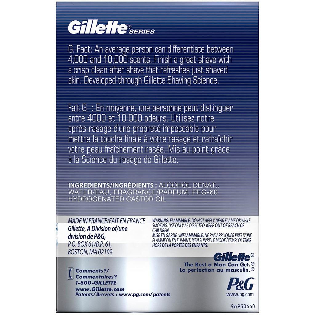 Nước hoa dưỡng da sau cạo râu dành cho nam Gillette Series After Shave Splash CoolWave For Men.