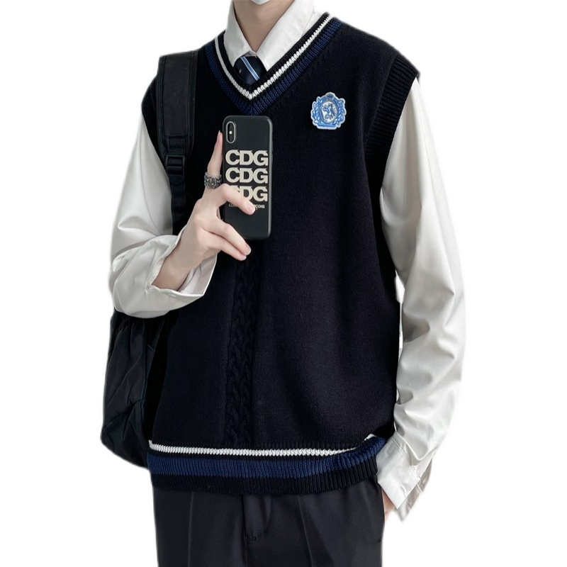 Áo sweater gile nam nữ unisex dáng rộng học sinh sweater gile dáng rộng phong cách Hàn Quốc 4916