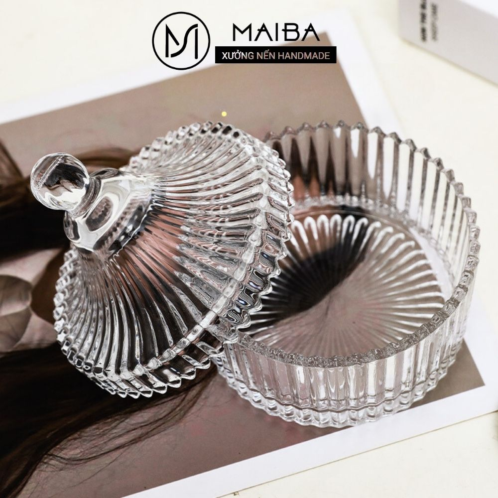Hũ Thủy Tinh MAIBA Đựng Nến, Mứt, Có Nắp Đậy