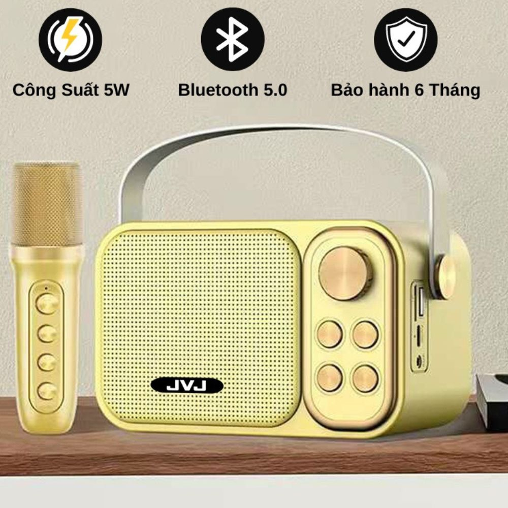 Loa karaoke bluetooth YS-103 kiểu dáng nhỏ nhắn đáng yêu,loa không dây kèm mic hát âm thanh chất lượng cao công suất 10w