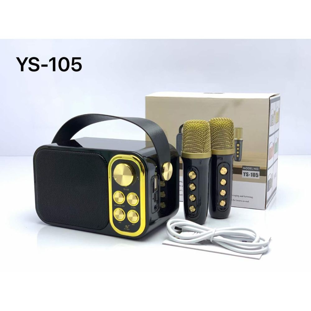 Loa hát Karaoke Mini YS-105  Kèm Micro Không Dây - loa hát bluetooth thay đổi giọng nói kì diệu