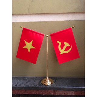 Cờ để bàn làm việc văn phòng (cờ Đảng và cờ Tổ quốc)