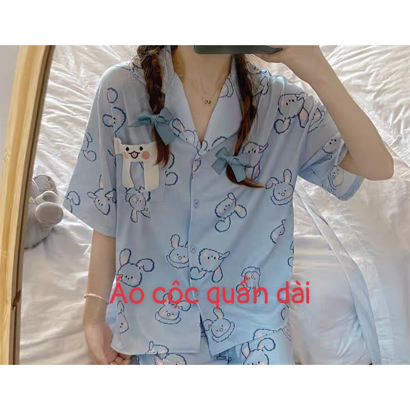 Đồ bộ pijama nữ CỘC DÀI họa tiết cute, set pijama dễ thương dành cho nữ