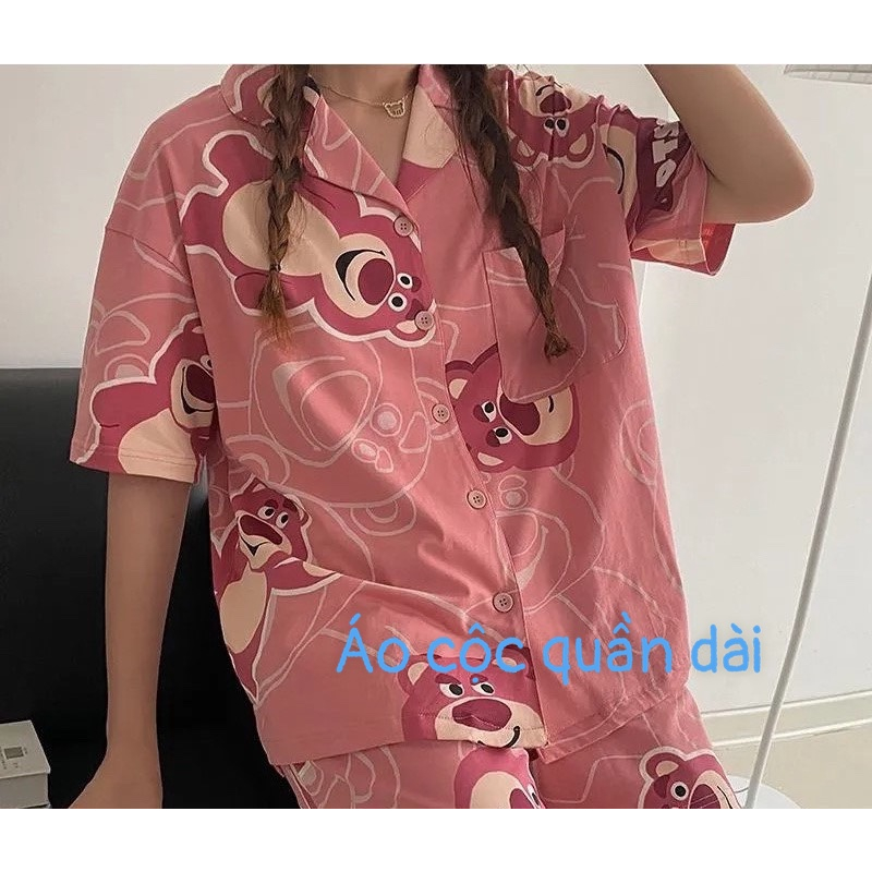 Đồ bộ pijama nữ CỘC DÀI họa tiết cute, set pijama dễ thương dành cho nữ