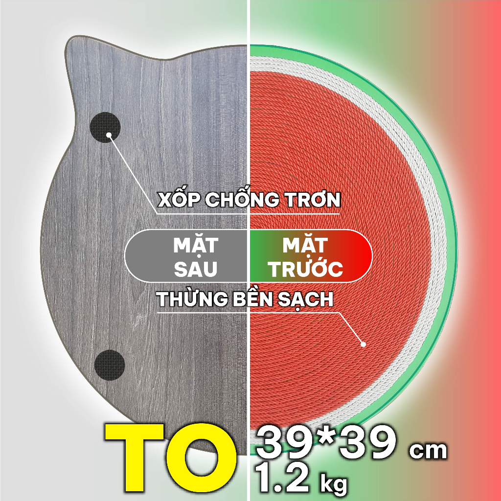Bàn cào móng thừng tái sinh siêu bền sạch nhà BLUE - BCM Dưa hấu