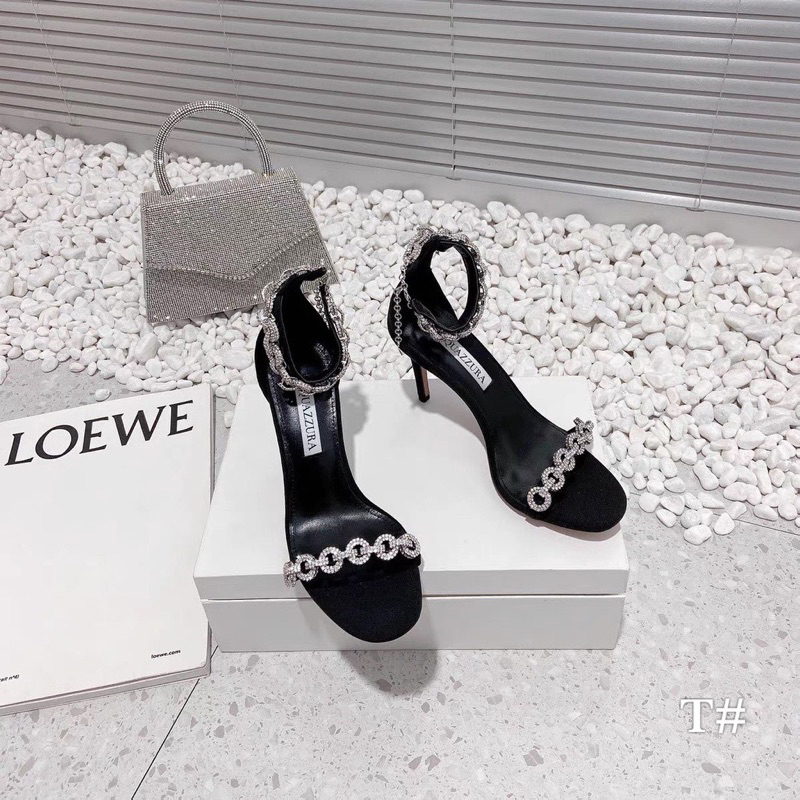 Sandal A Qua Zu Ra quai đá mắt xích gót 9p
