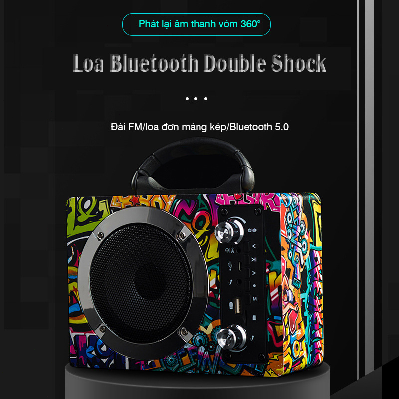 Loa Bluetooth Graffiti Karaoke Bộ khuếch đại vô tuyến đĩa U di động ngoài trời không dây