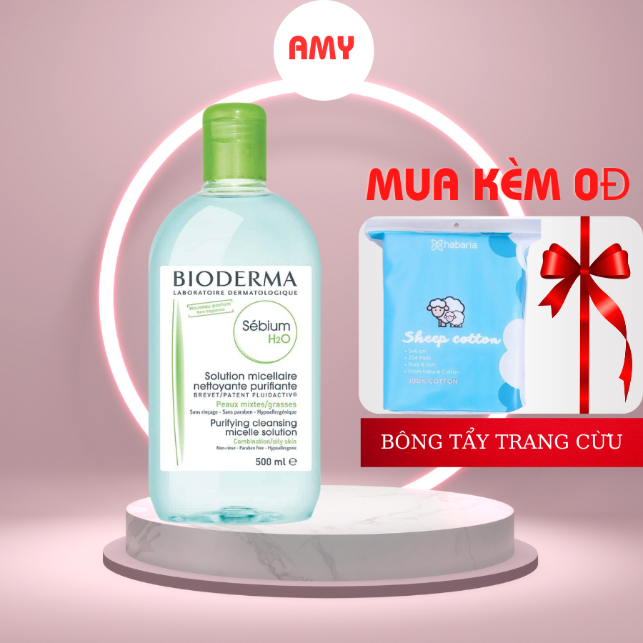 Nước Tẩy Trang Bioderma Chính Hãng Cho Da Dầu Mụn Và Da Nhạy Cảm 500ml