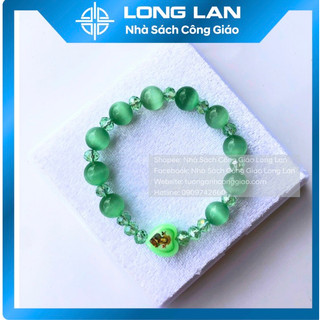 Tràng hạt-chuỗi mân côi đá mắt mèo-quà tặng công giáo