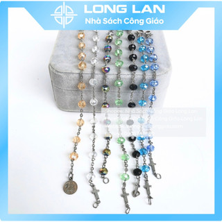 Lắc tay mân côi-tràng hạt-chuỗi mân côi pha lê tròn