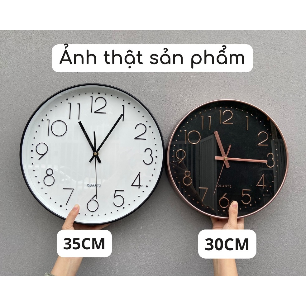 Đồng hồ treo tường quartz kim trôi không tiếng động DEPOT có BH