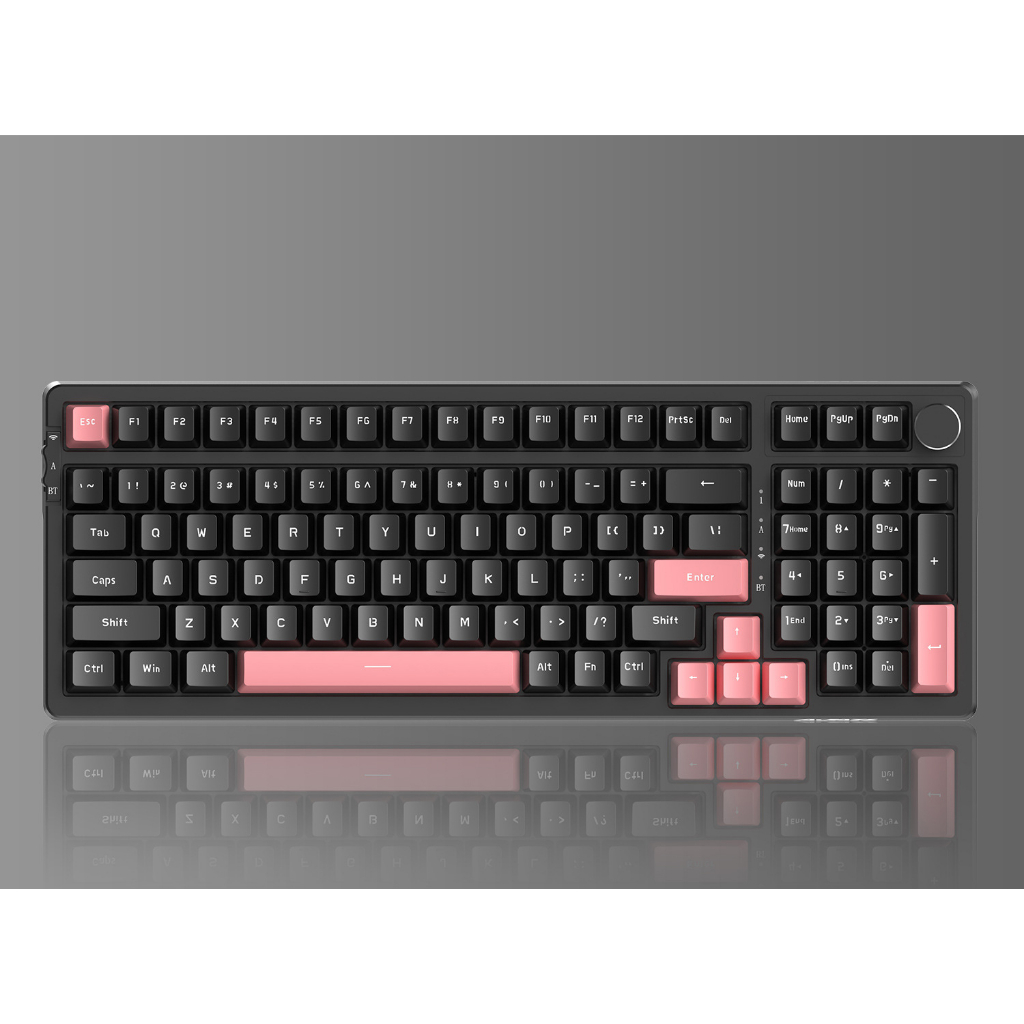 Bàn Phím Cơ  AJAZZ AK992 không dây Hotswap led RGB núm xoay