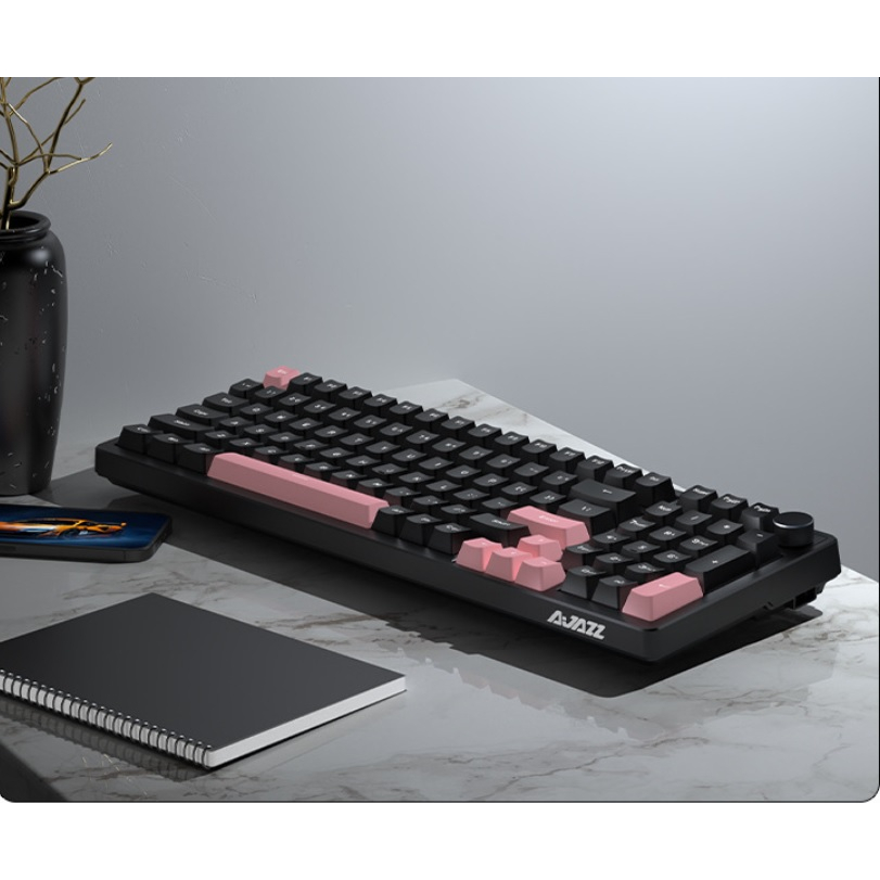 Bàn Phím Cơ  AJAZZ AK992 không dây Hotswap led RGB núm xoay