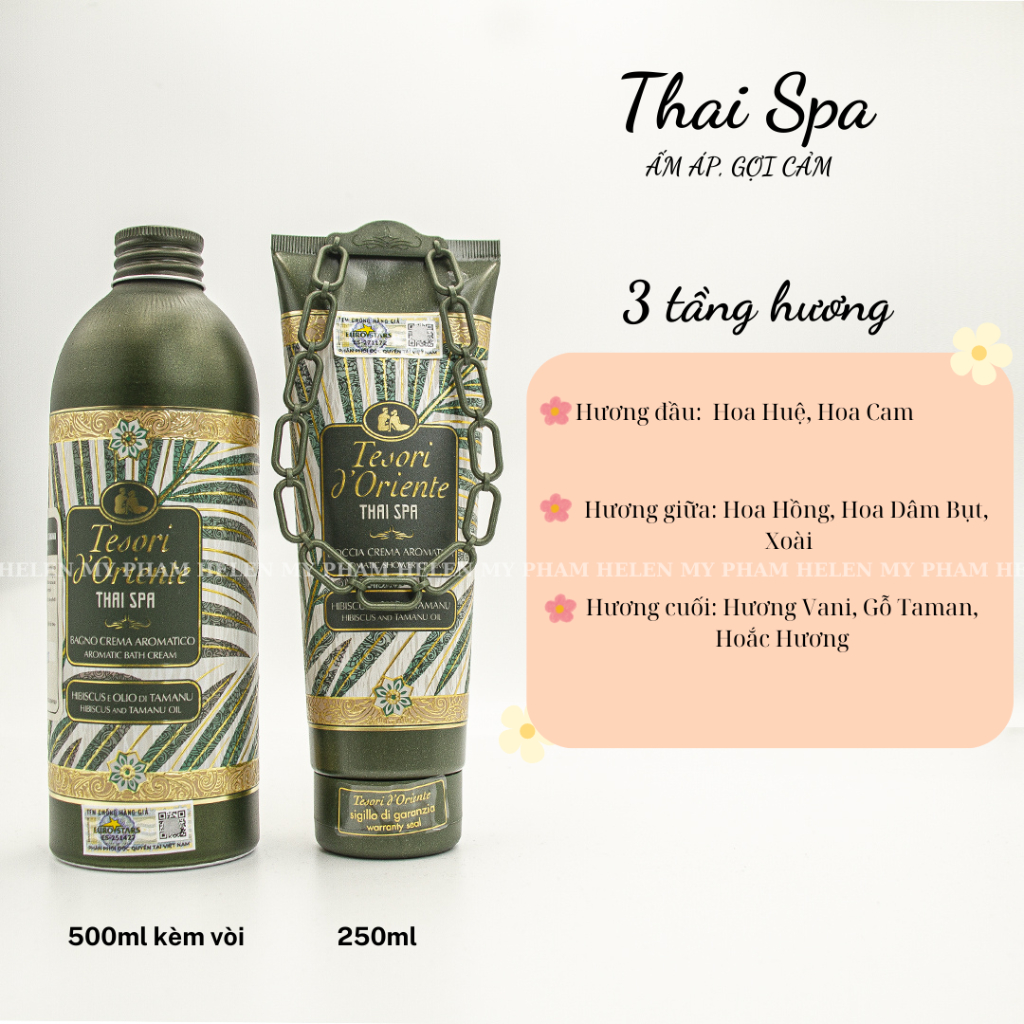 Sữa tắm Tesori D Oriente thai spa 250ml - 500ml