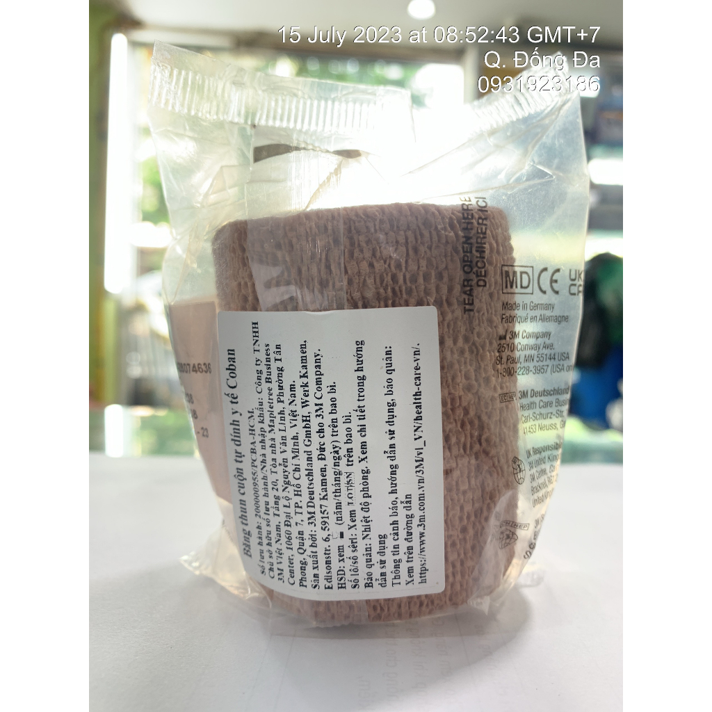 Băng thun tự dính y tế 3M COBAN 1583 date xa