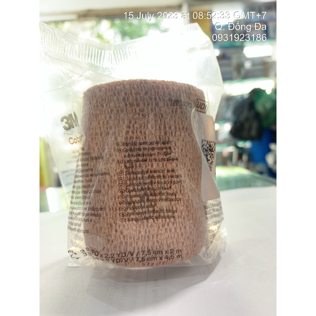 Băng thun tự dính y tế 3M COBAN 1583 date xa