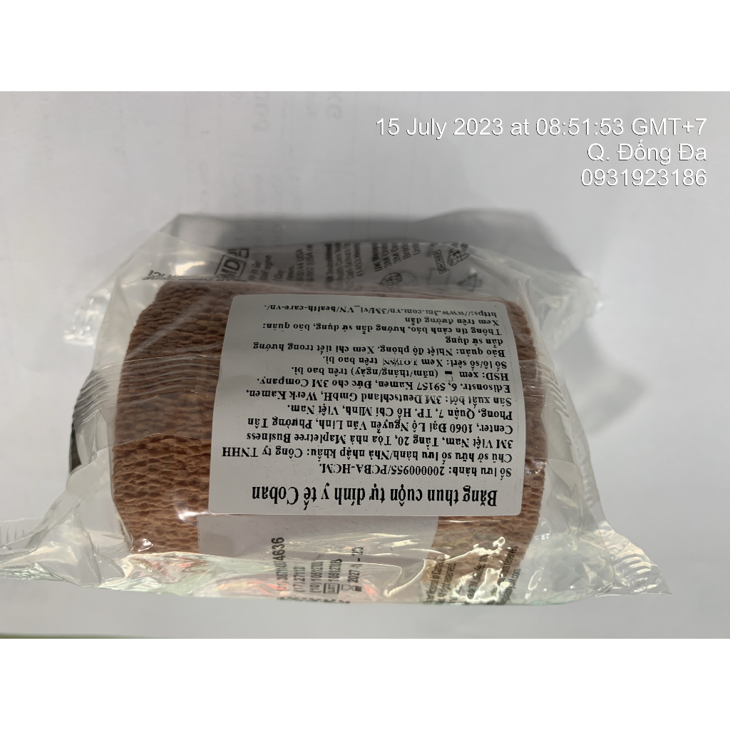 Băng thun tự dính y tế 3M COBAN 1583 date xa