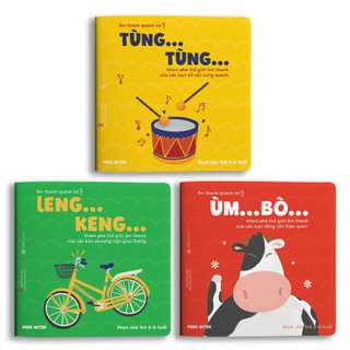 Sách - Bộ 3 cuốn Ehon: Âm thanh quanh bé - dành cho bé từ 0 - 6 tuổi
