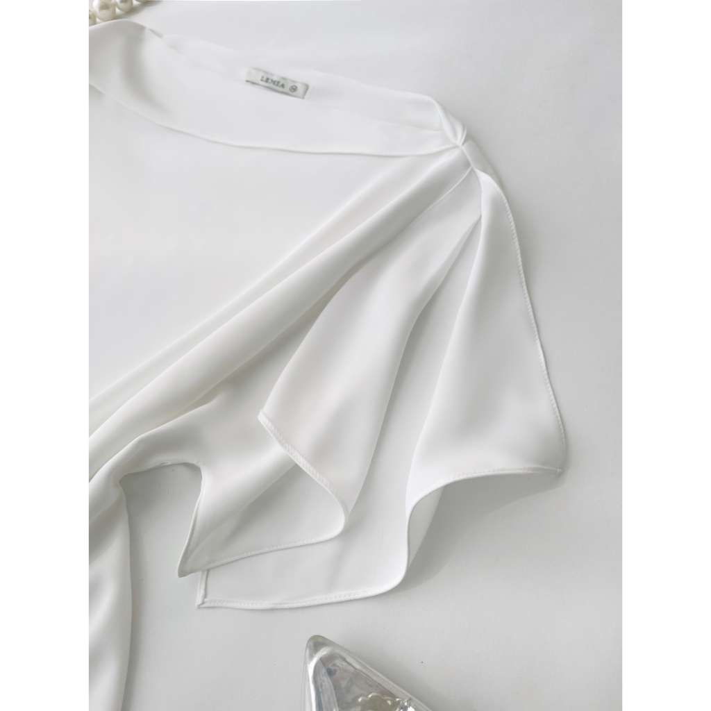 Áo Sơ Mi Cổ Thuyền Tà Chéo Thời Trang Thanh Lịch by LEMIA Design - LA23189