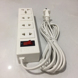 Ổ cắm điện 4 ổ cắm có công tắc có đèn - dây dài 3m- ổ cắm điện đa năng 2200w
