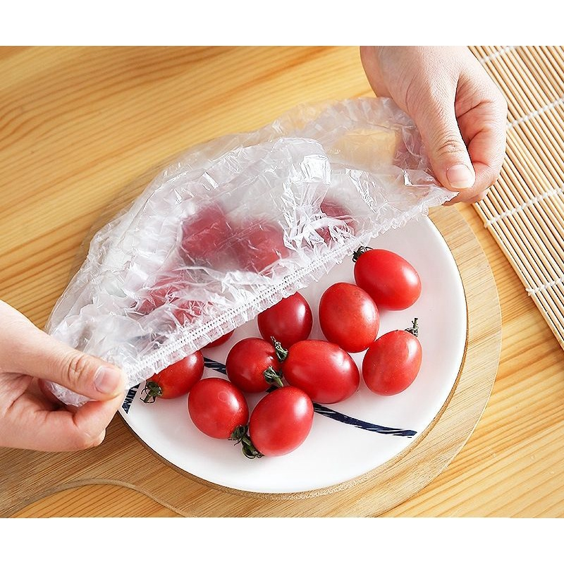 Màng bọc thực phẩm co giãn siêu dai có chun hình túi gấu set 100 chiếc