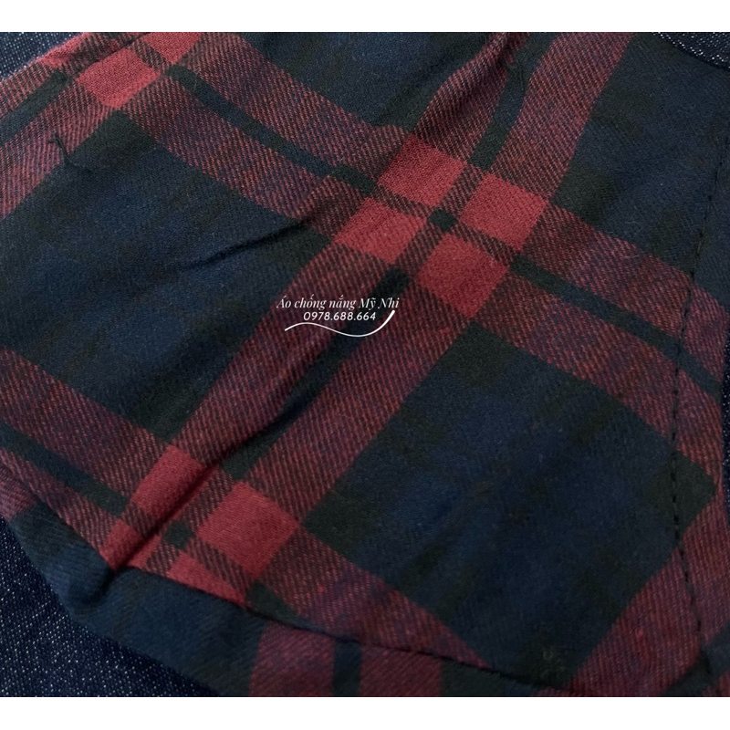 Áo chống nắng jean 2 lớp dáng váy ko xẻ sau hàng chuẩn