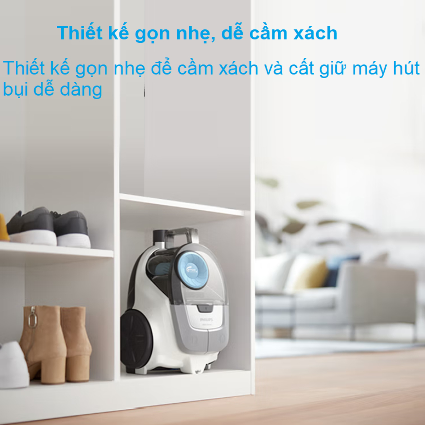Máy hút bụi không túi Philips XB2023/81 Serial 2000 Công suất đầu vào :1500W - HÀNG CHÍNH HÃNG
