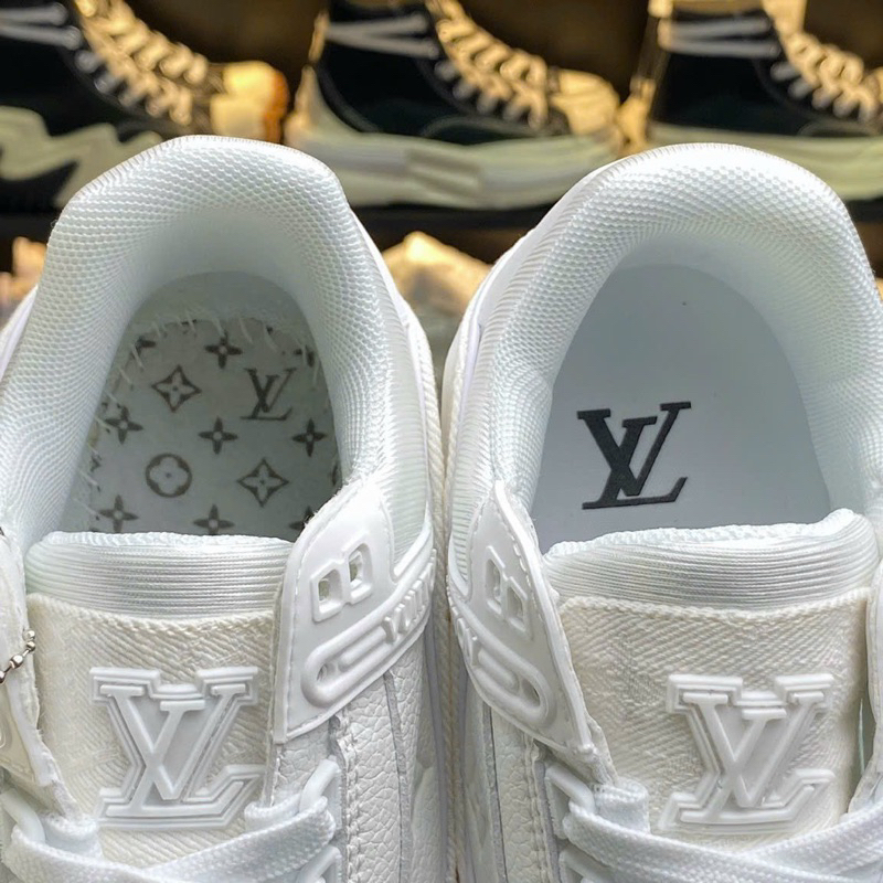 GIÀY LV TRAINER TRẮNG FULL LAI AU DA THẬT