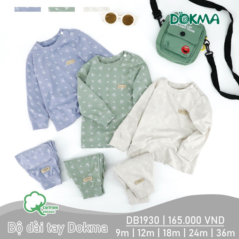 Bộ Dokma cài vai dài tay cho bé trai