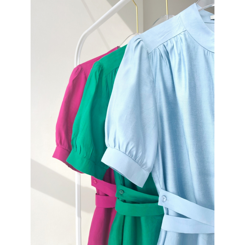 Áo Sơ Mi Cổ Tàu Đai Trang Trí Thời Trang Thanh Lịch by LEMIA Design - LA23199