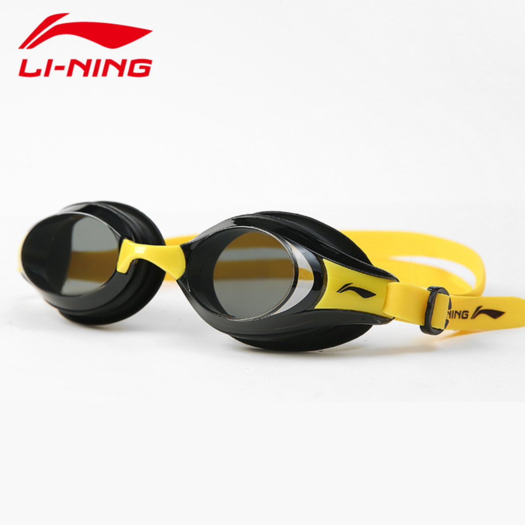 Kính Bơi Người Lớn LI-NING Chính Hãng Chống Nước Chống Sương Mù Chống Tia UV Độ Nét Cao Tặng Kèm Nút Bịt Tai