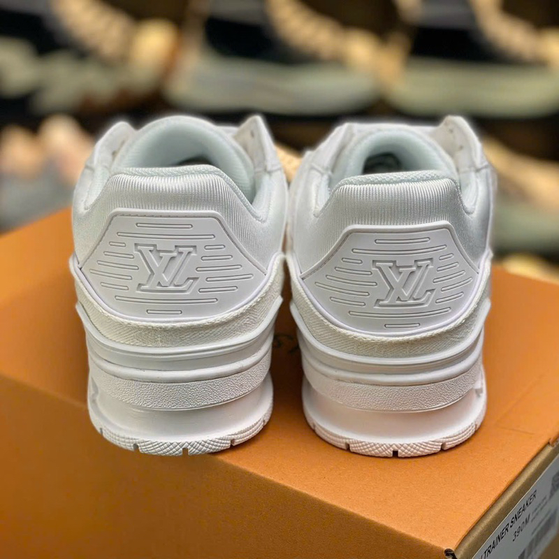 GIÀY LV TRAINER TRẮNG FULL LAI AU DA THẬT